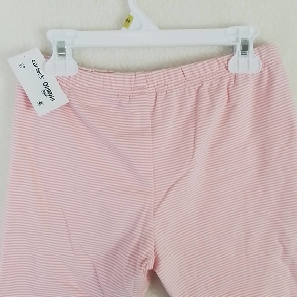 Carter's Kid Cotton Shorts Girl's Size 14 In Pink White Stripes - Picture 7 of 10